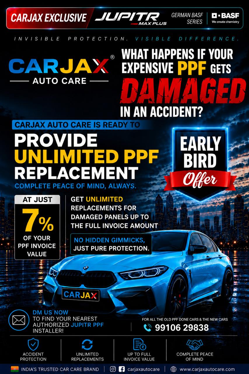 CARJAX JUPITR PPF replacement programme for accident-damaged panels